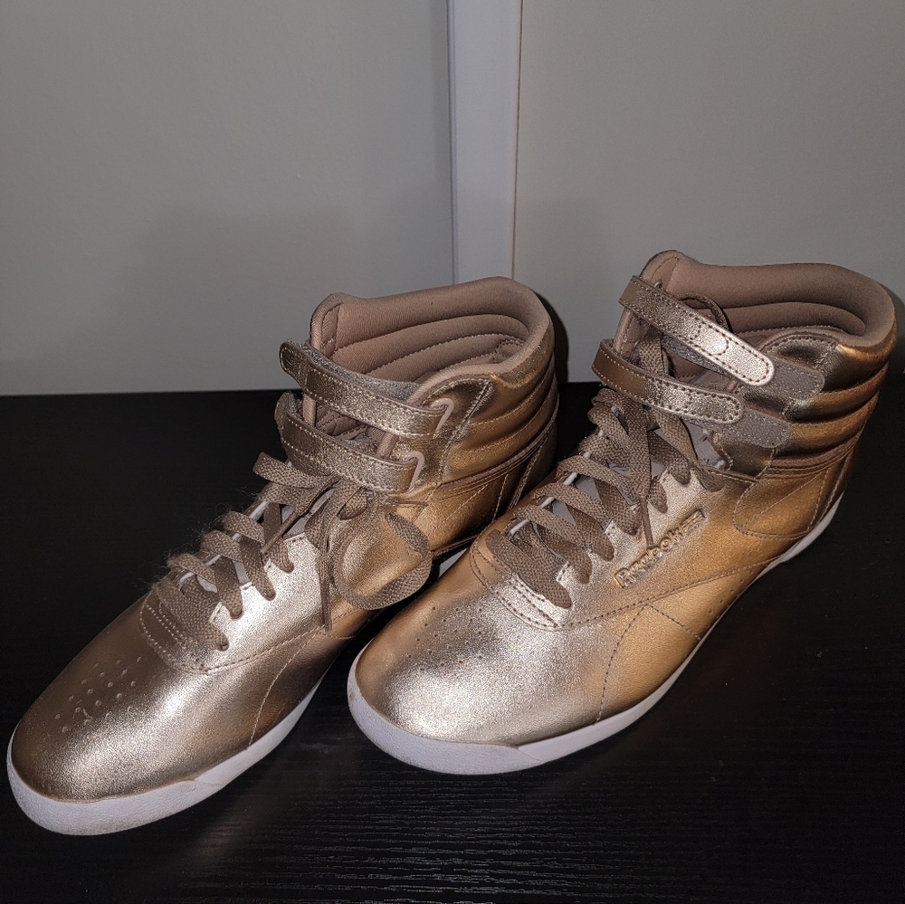 Rose Gold Reebok Classic Hightops